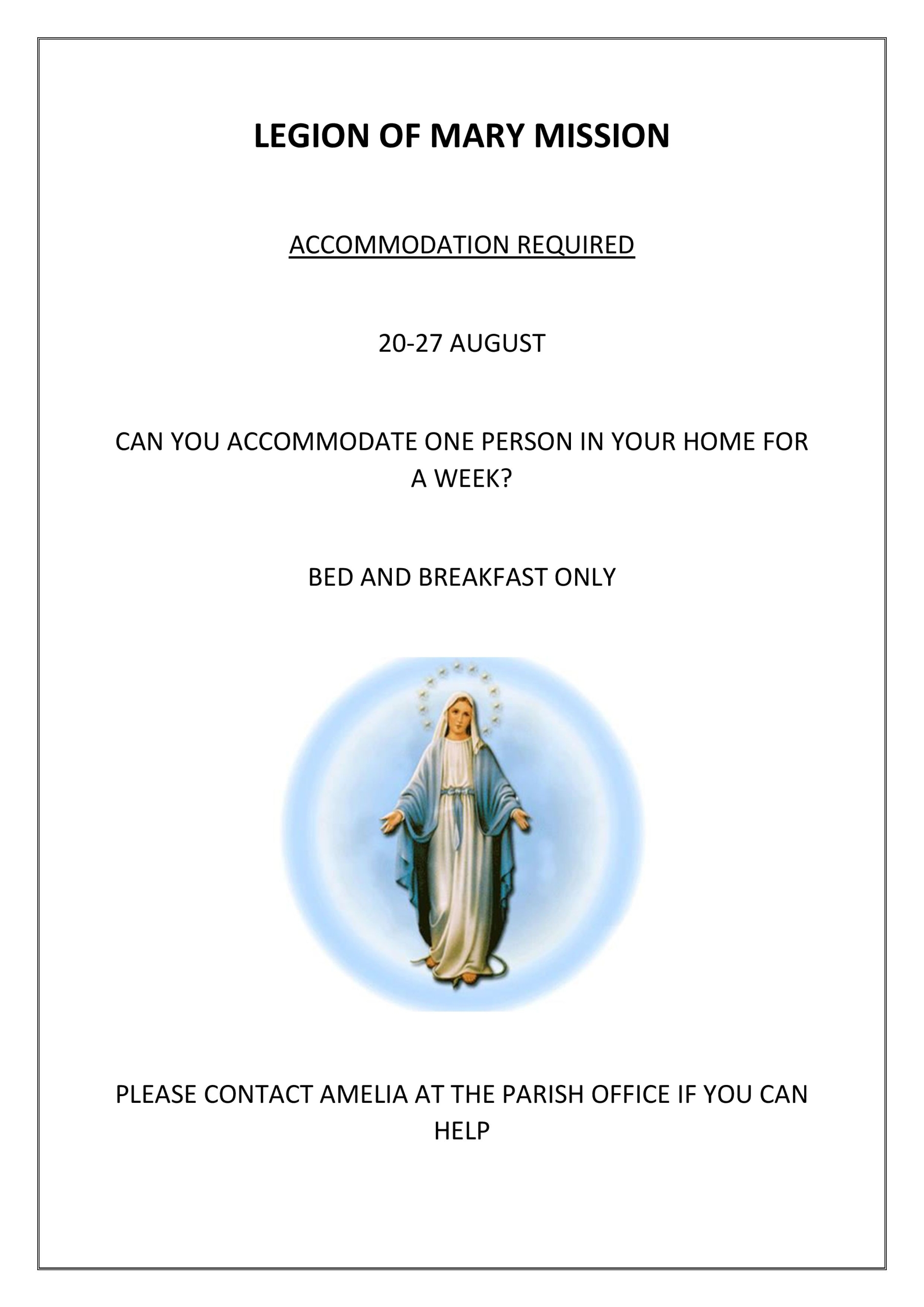 LEGION OF MARY MISSION